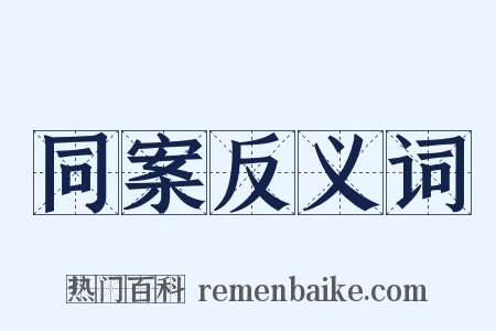 同案反义词是什么意思的图片